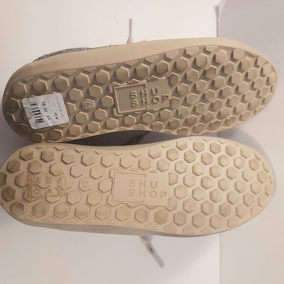 ShuShop Glitter Sneakers Pewter Silver Size 6.5 - Picture 7 of 10